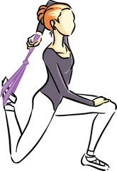 プラムバンドの使い方【太もものストレッチ】